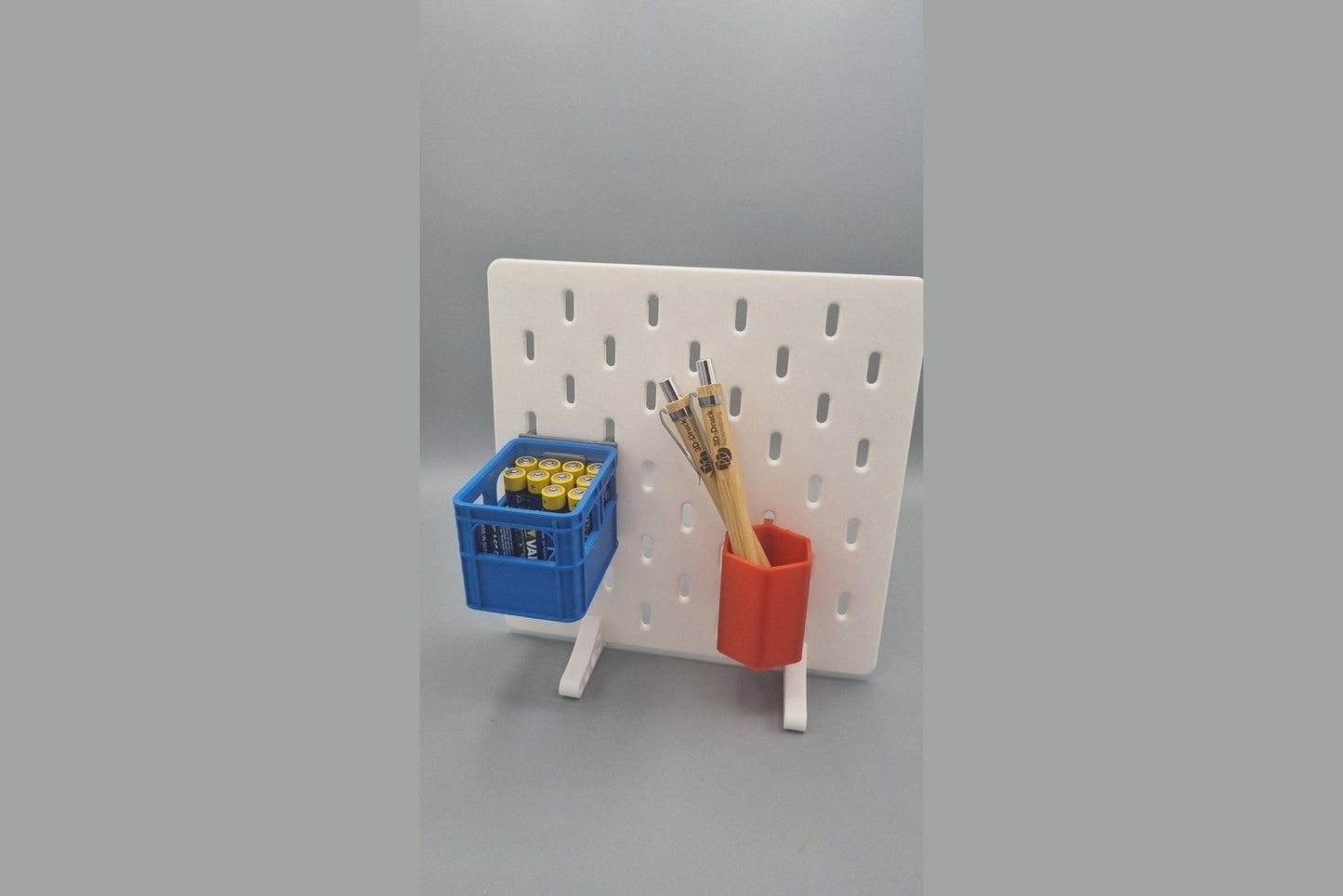 Schreibtisch Pegboard, mini Skadis inklusieve Ständer